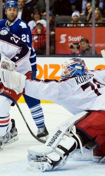 Korpisalo makes 41 saves; Jackets end skid, beat Leafs 3-1
